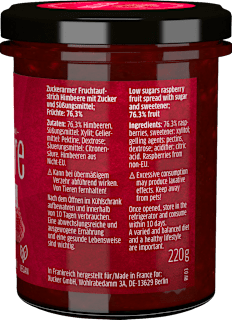 Fruchtaufstrich, Himbeere mit Xylit Xucker