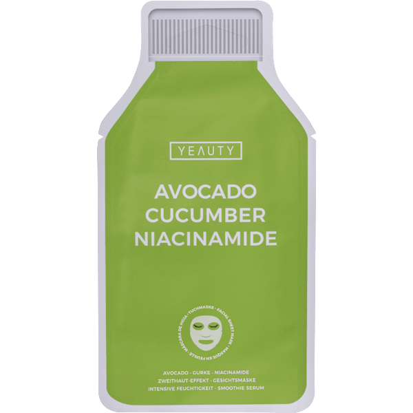 Tuchmaske Avocado Cucumber Niacinamide Yeauty