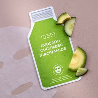 Tuchmaske Avocado Cucumber Niacinamide Yeauty
