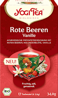 Früchtetee Rote Beeren Vanille (17 Beutel) YOGI TEA