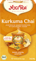 Gewürztee "Kurkuma Chai" mit Kurkuma, Zimt & Ingwer (17 Beutel) YOGI TEA