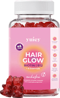 Haarvitamine Hair Glow Biotin I B12 + 8 Essentials Gummies (45 Stück) yuicy