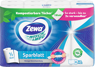 Küchenrolle Wisch&Weg Sparblatt (8x74 Blatt) Zewa
