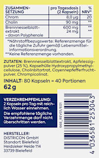 Apfelessig + Brennnessel Kapseln 80 St Zirkulin